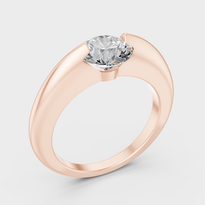 Ethical Lab Grown Engagement Ring In Rose Gold