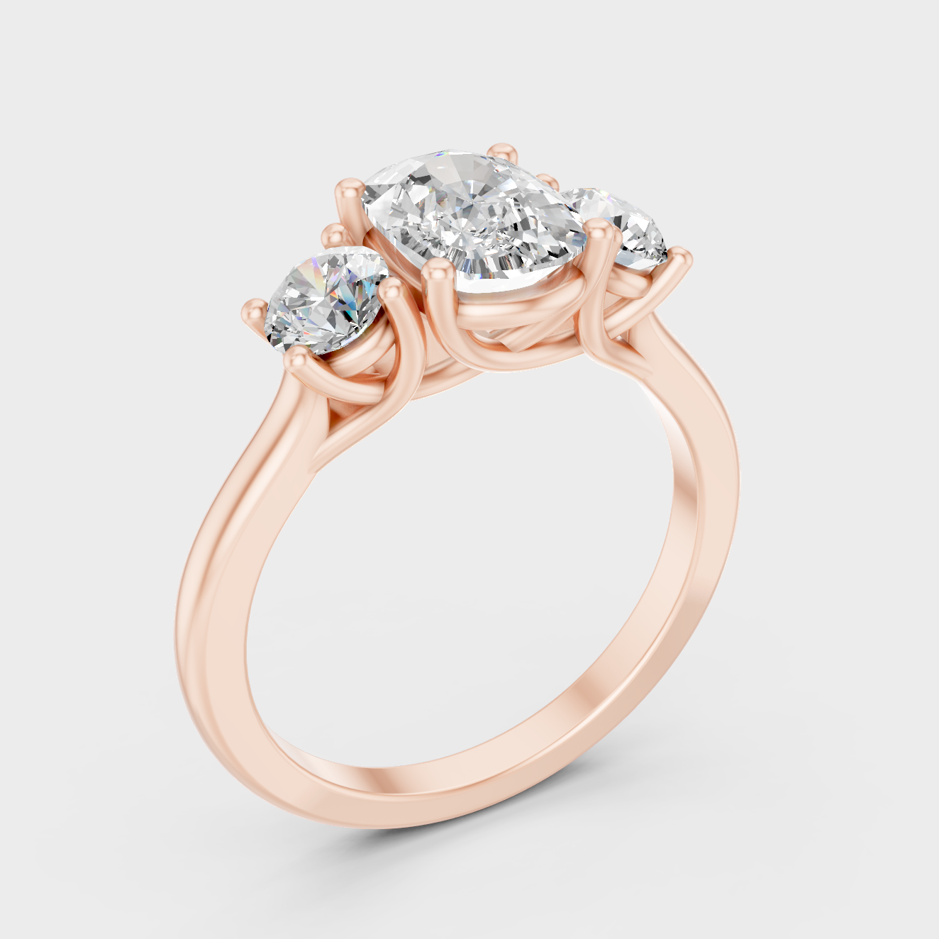 Ethical Lab Grown Cushion Ring In Rose Gold