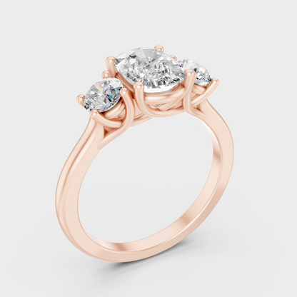 Ethical Lab Grown Cushion Ring In Rose Gold
