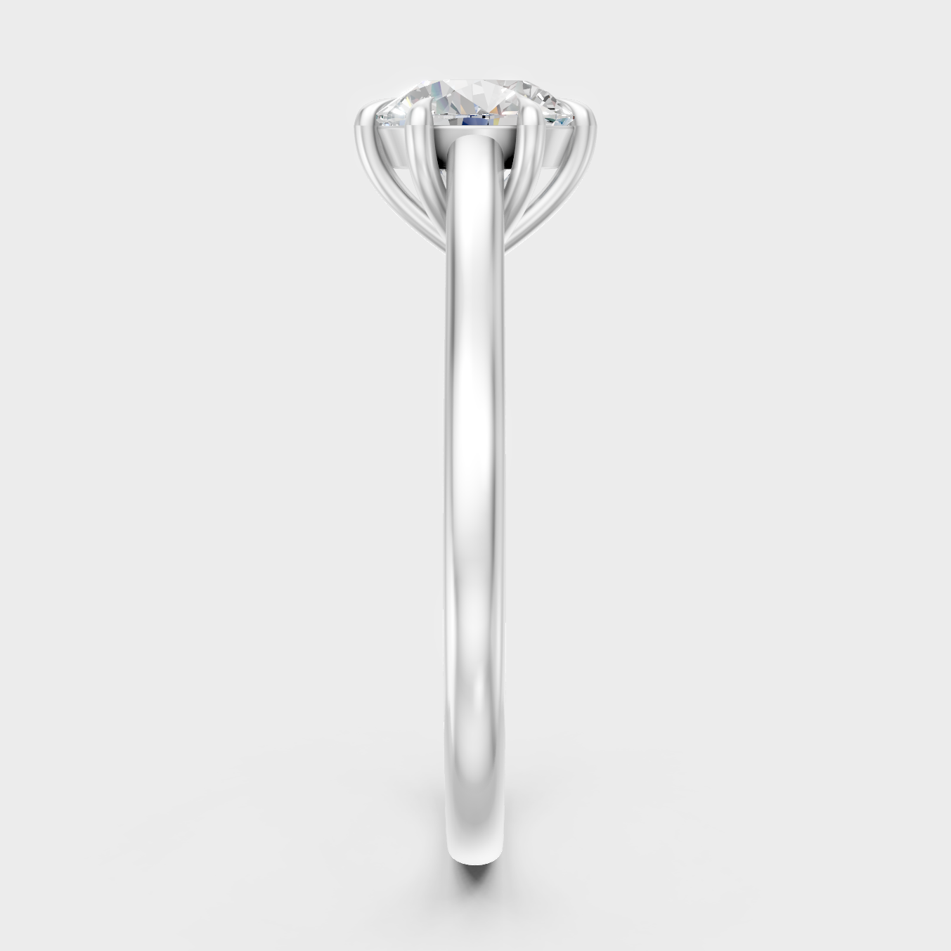 High-Polish 950 Platinum Round Lab Diamond Solitaire Ring For Maximum Brilliance