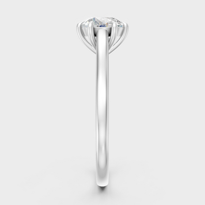 High-Polish 950 Platinum Round Lab Diamond Solitaire Ring For Maximum Brilliance