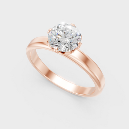 Unique Rose Gold Ring Featuring An Igi Certified Lab-Grown Diamond