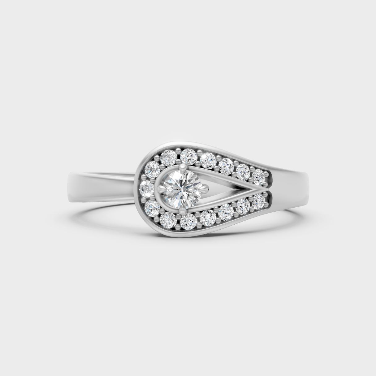 Premium 950 Platinum Round-Cut Lab-Grown Diamond Engagement Ring