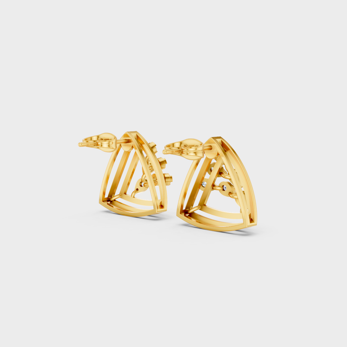 Round Cut Lab-Grown Diamond Stud Earrings in