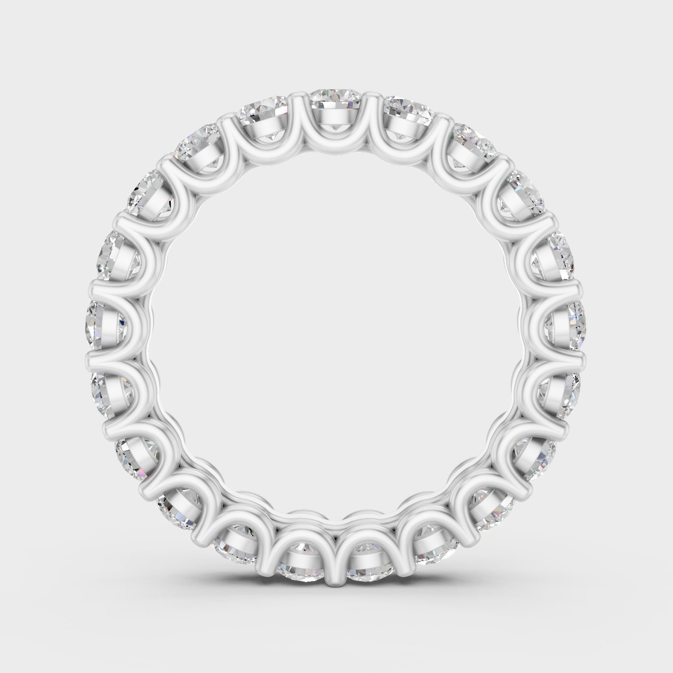 White Gold Round Diamond Wedding Band For Women