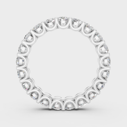 White Gold Round Diamond Wedding Band For Women
