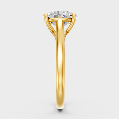 14K Yellow Gold 1.67 Carat Oval-Cut Lab-Grown Diamond Ring For Ethical Luxury