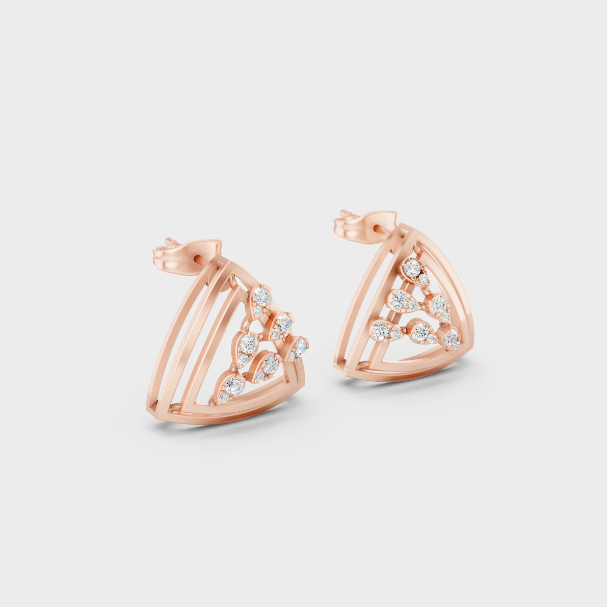 Classic 14K Yellow Gold Lab Diamond Studs Featuring 0.18 Carat Each Round Stones