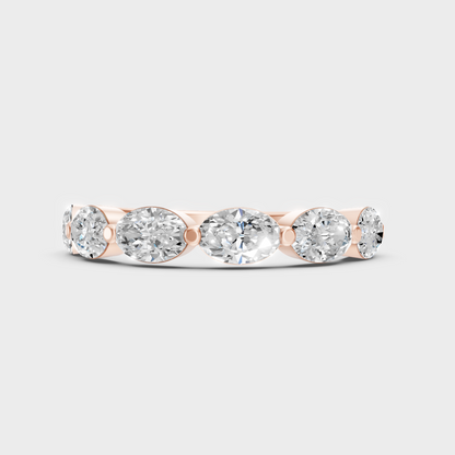 Romantic Rose Gold Engagement Ring With Oval Lab Diamond