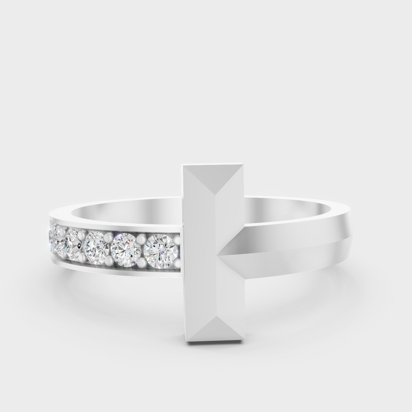 Certified 0.21 Carat Round-Cut Lab-Grown Diamond Men’s Ring In 14K White Gold