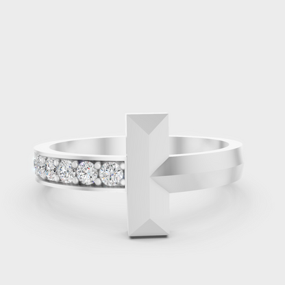 Certified 0.21 Carat Round-Cut Lab-Grown Diamond Men’s Ring In 14K White Gold