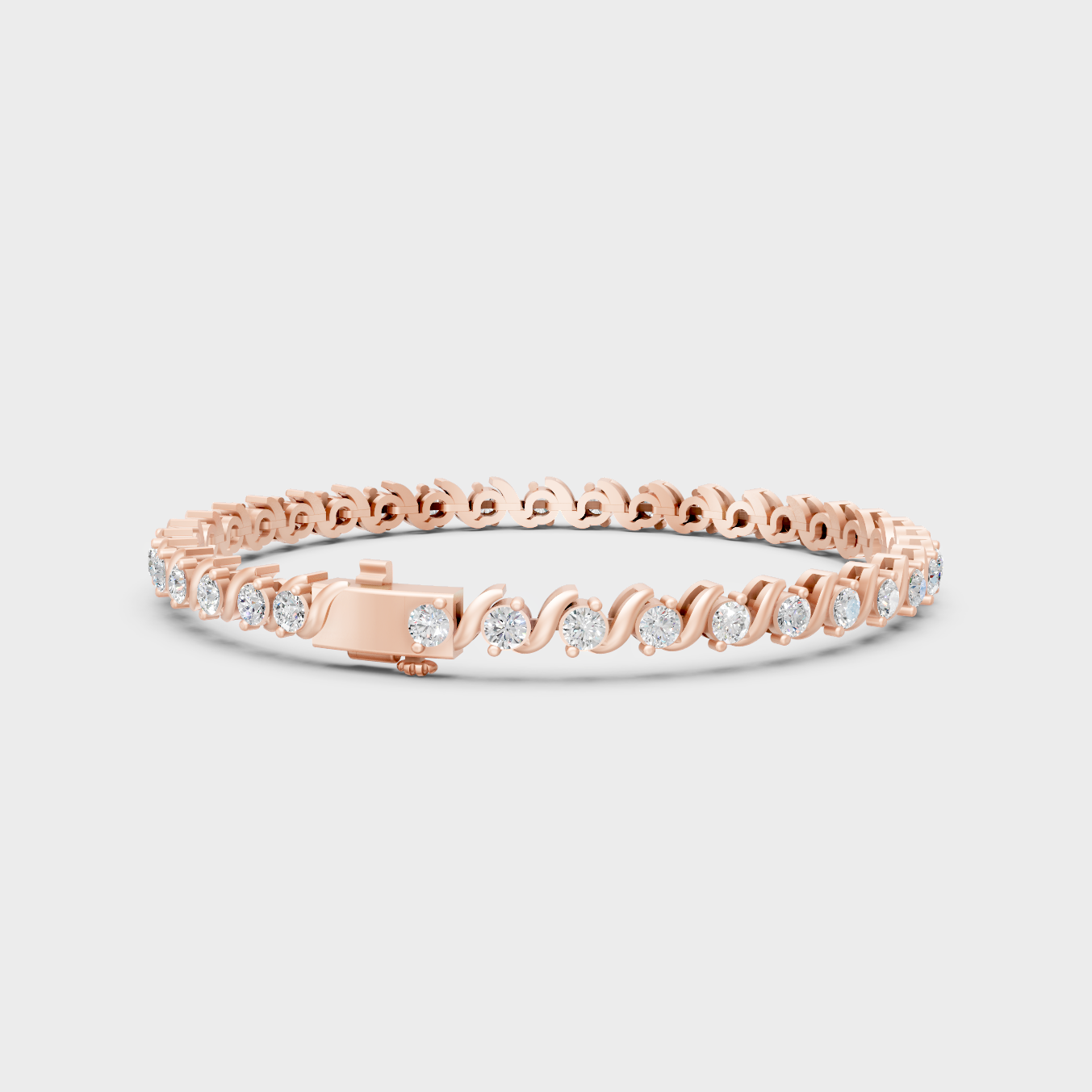 Rose gold bracelet with diamonds 