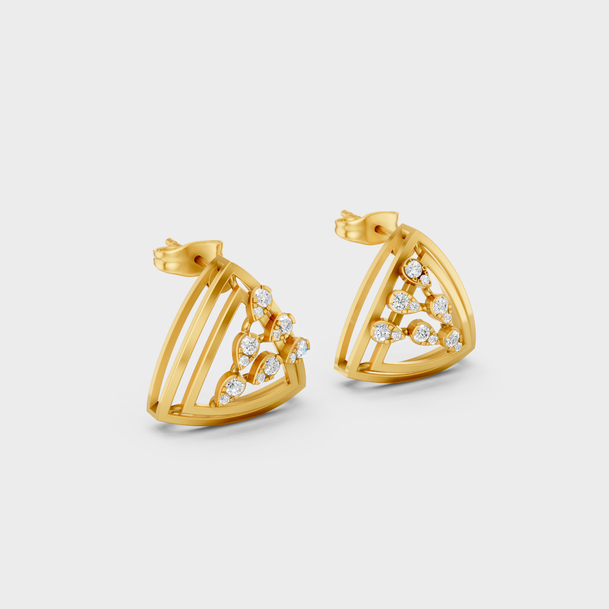Round Cut Lab-Grown Diamond Stud Earrings in