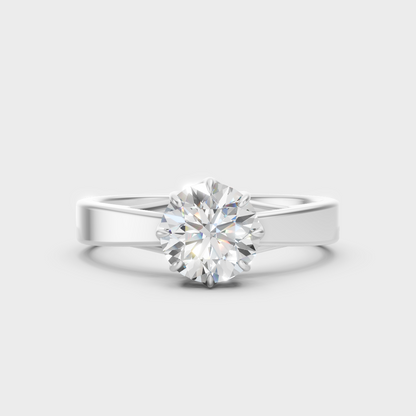 Premium Platinum Lab-Grown Diamond Engagement Ring For Forever Brilliance
