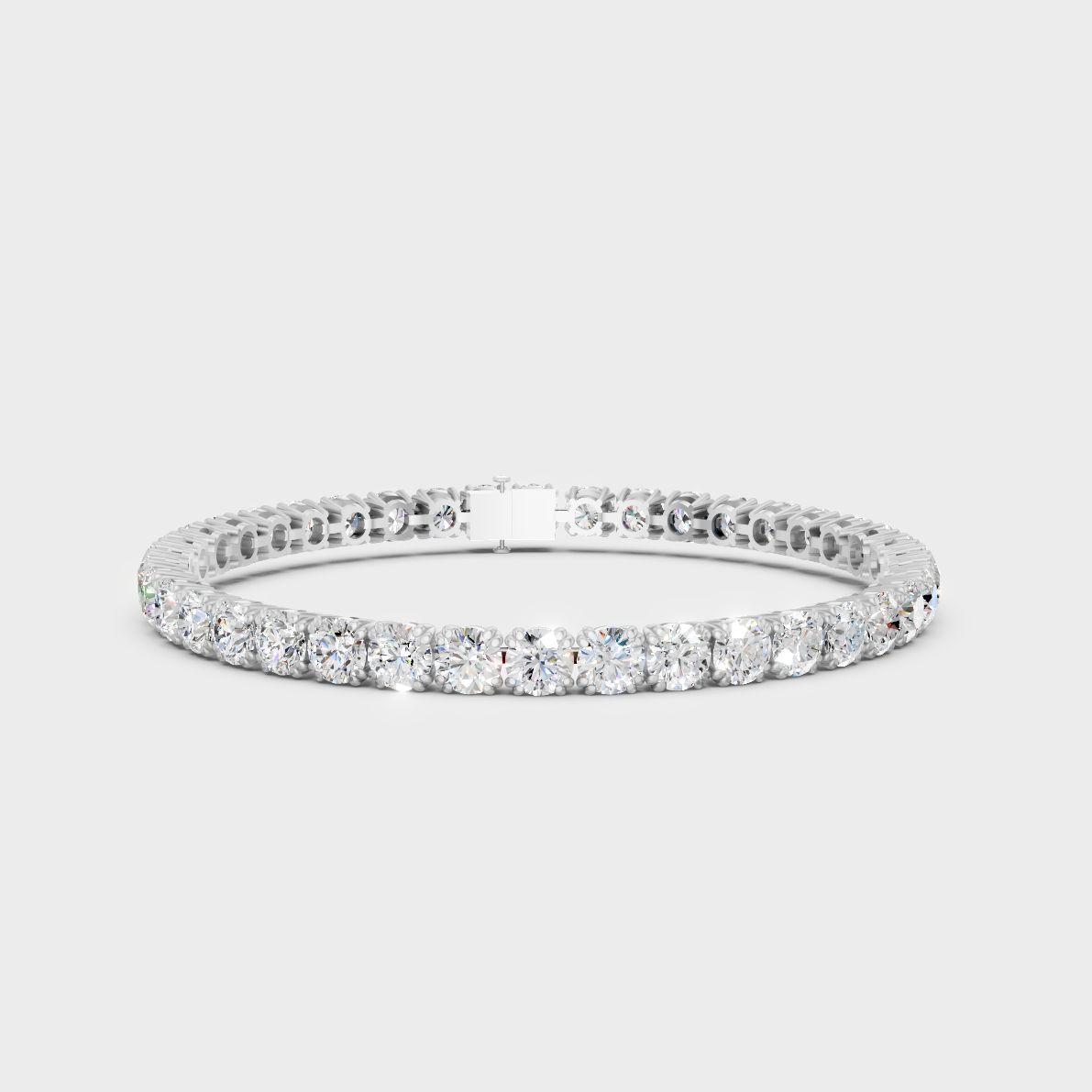 14.8 Ct Round Cut Lab-Grown Diamond Tennis Bracelet White Gold