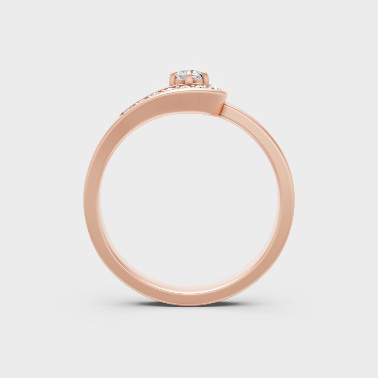 Modern Rose Gold Engagement Ring With A Brilliant Sustainable Diamond