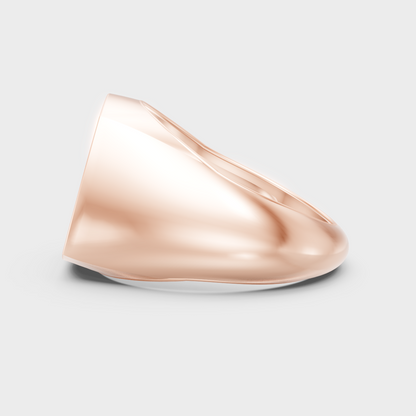  High-Polish Rose Gold 0.71 Carat Round Lab Diamond Men’s Ring For Bold Sparkle