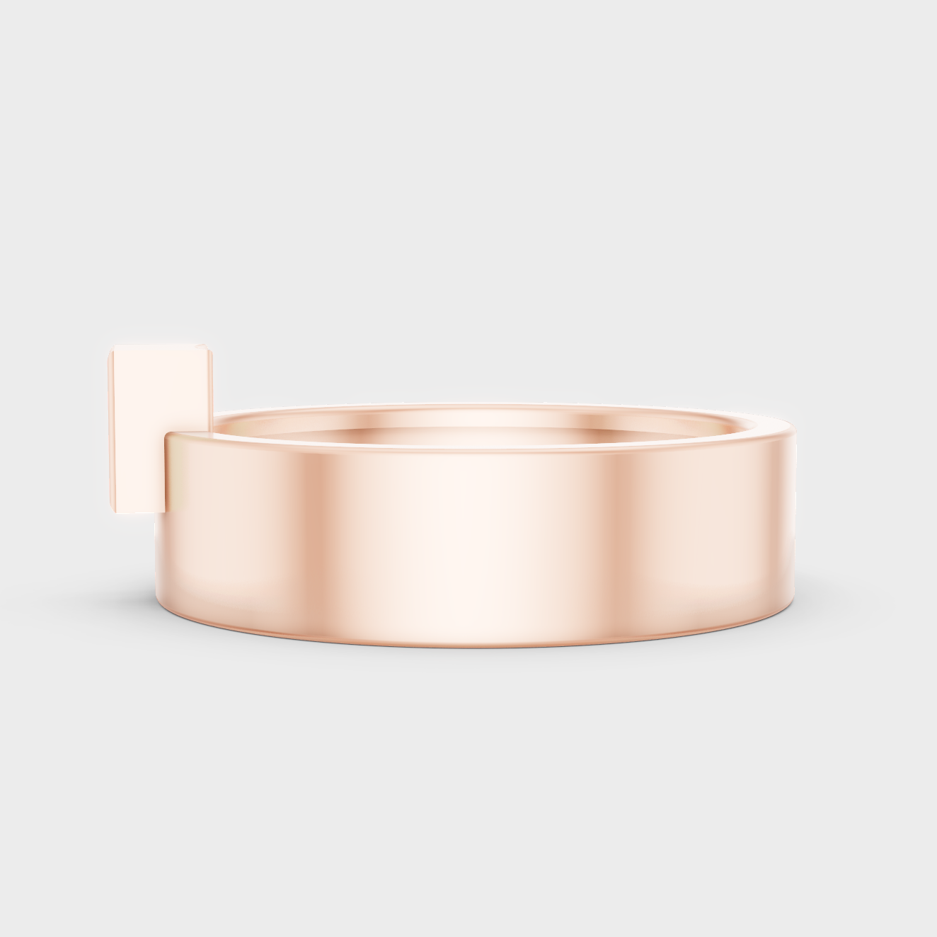  High-Polish Rose Gold 0.25 Carat Princess Lab Diamond Men’s Ring For Bold Sparkle