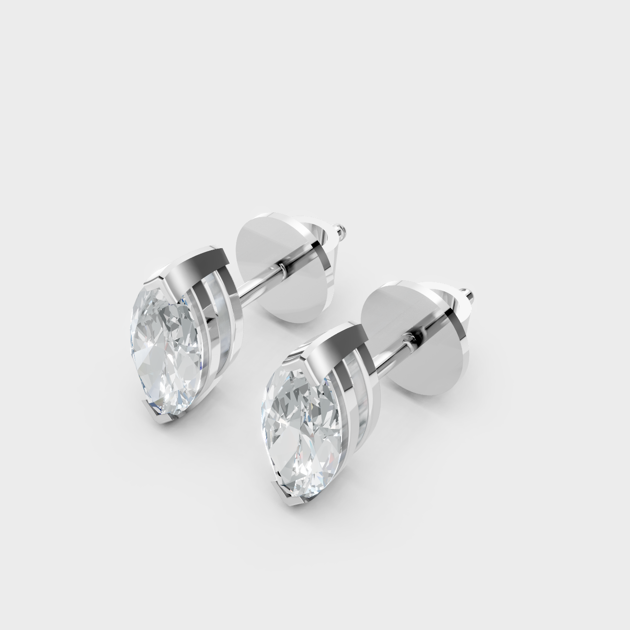 Marquise Cut Lab Grown Diamond Earrings In 950 Platinum Luxury Finish