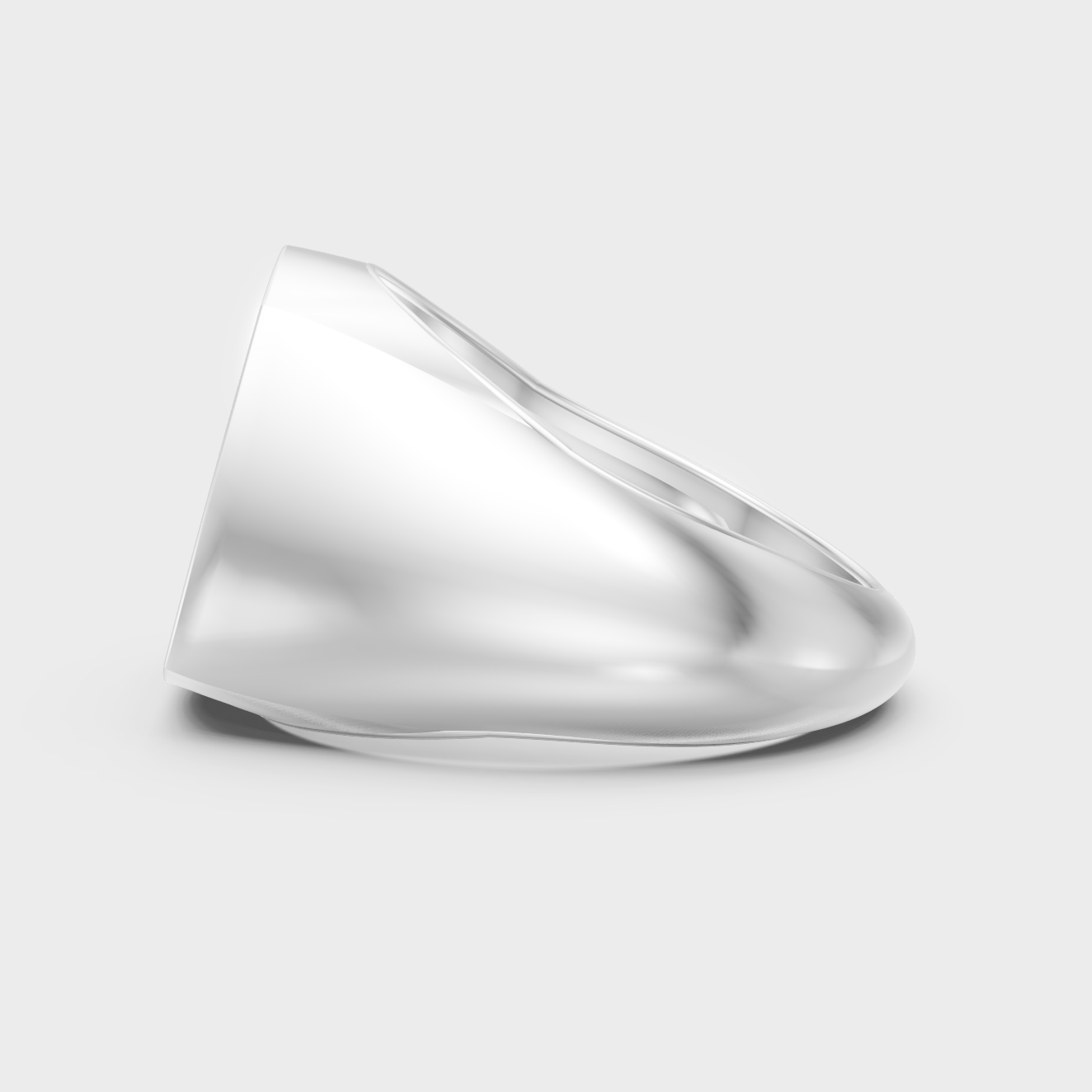 High-Polish 950 Platinum Men’s Round Lab Diamond Ring For Refined Brilliance