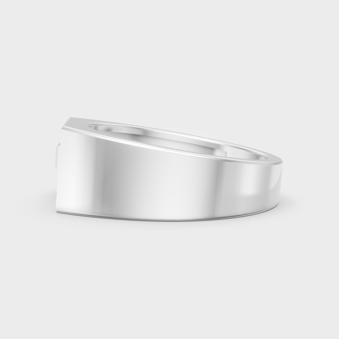 High-Polish 950 Platinum Men’s Round Lab Diamond Ring For Refined Brilliance