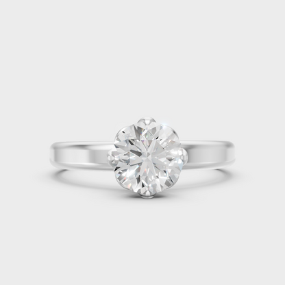 Premium Platinum Lab-Grown Diamond Engagement Ring For Forever Brilliance