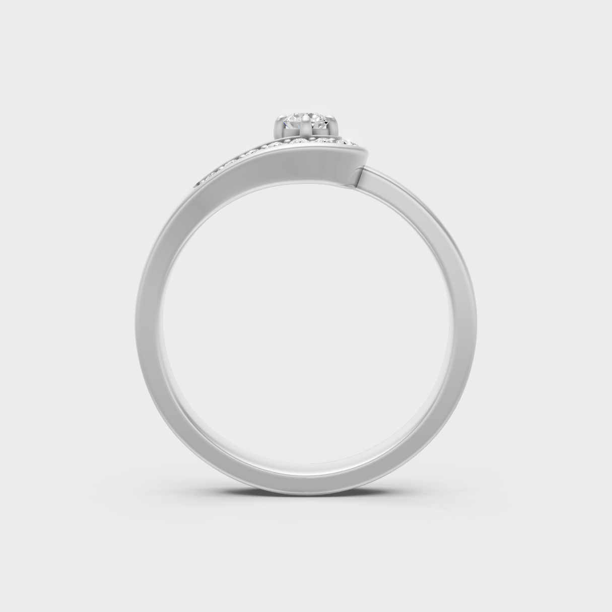 High-Polish 950 Platinum Round-Cut Lab Diamond Ring For A Sophisticated Look