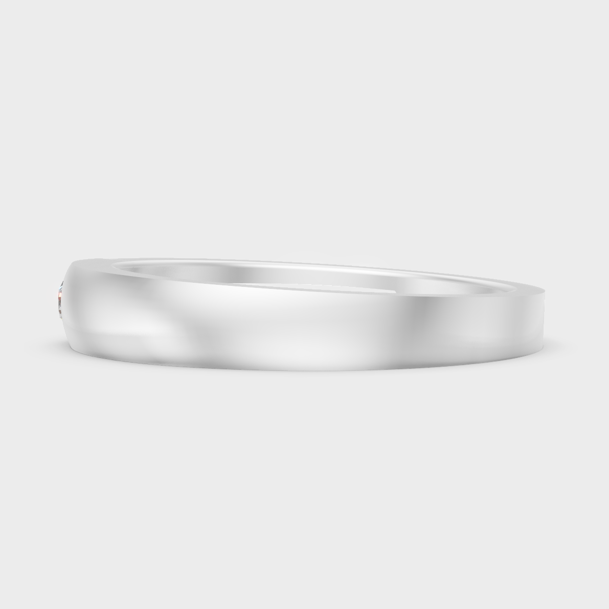 High-Polish 950 Platinum Men’s Round Lab Diamond Ring For Refined Brilliance