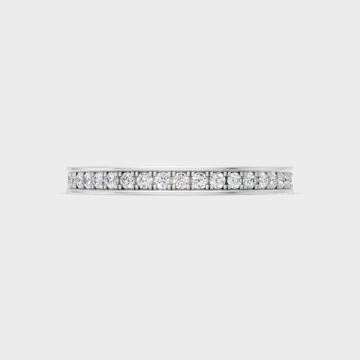 Premium 950 Platinum Round-Cut Lab-Grown Diamond Wedding Band