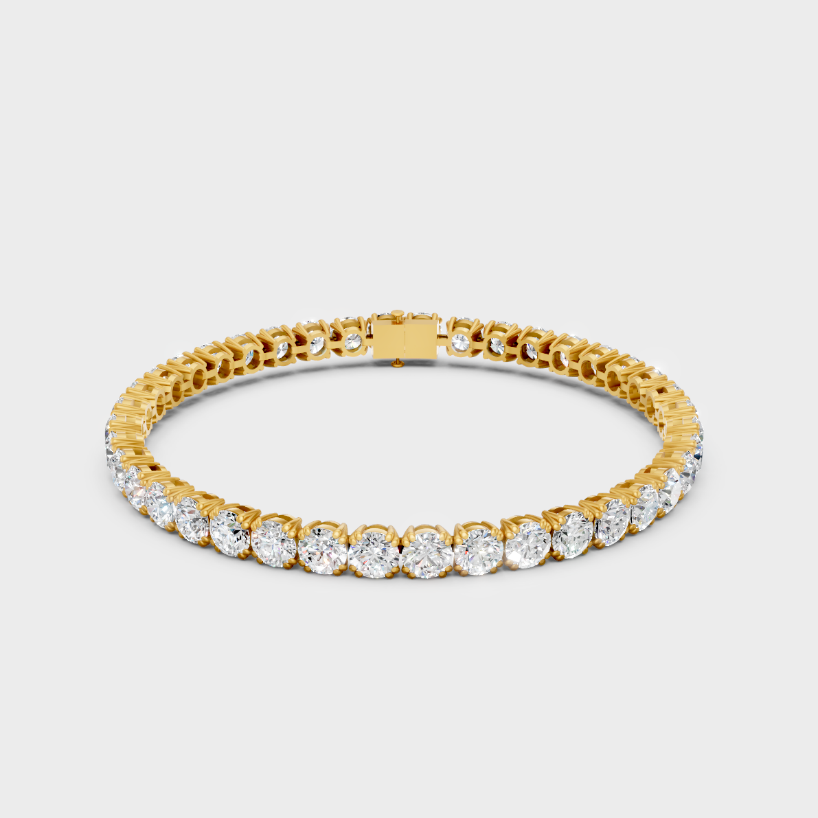 Hallmark Gold Round Lab Diamond Bracelet Yellow Gold
