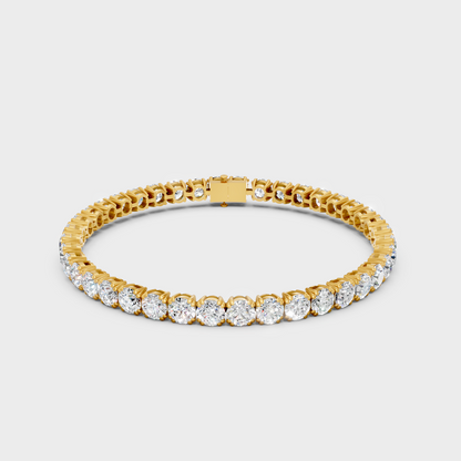 Hallmark Gold Round Lab Diamond Bracelet Yellow Gold