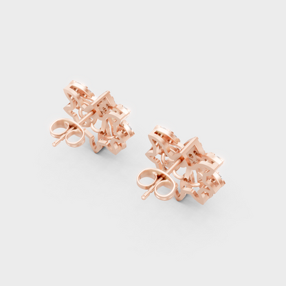 Blush Rose Gold Round Lab Diamond Studs For Sophisticated Sustainable Luxury