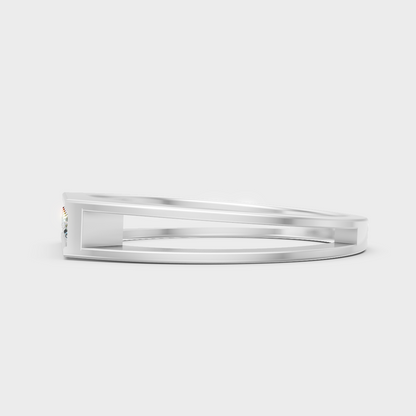High-Polish 950 Platinum Men’s Round Lab Diamond Ring For Refined Brilliance