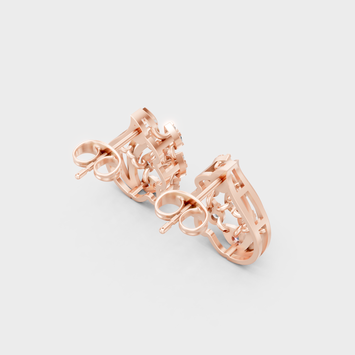 Blush Rose Gold Round Lab Diamond Studs For Sophisticated Sustainable Luxury