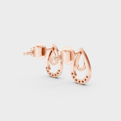 Blush Rose Gold Round Lab Diamond Studs For Sophisticated Sustainable Luxury