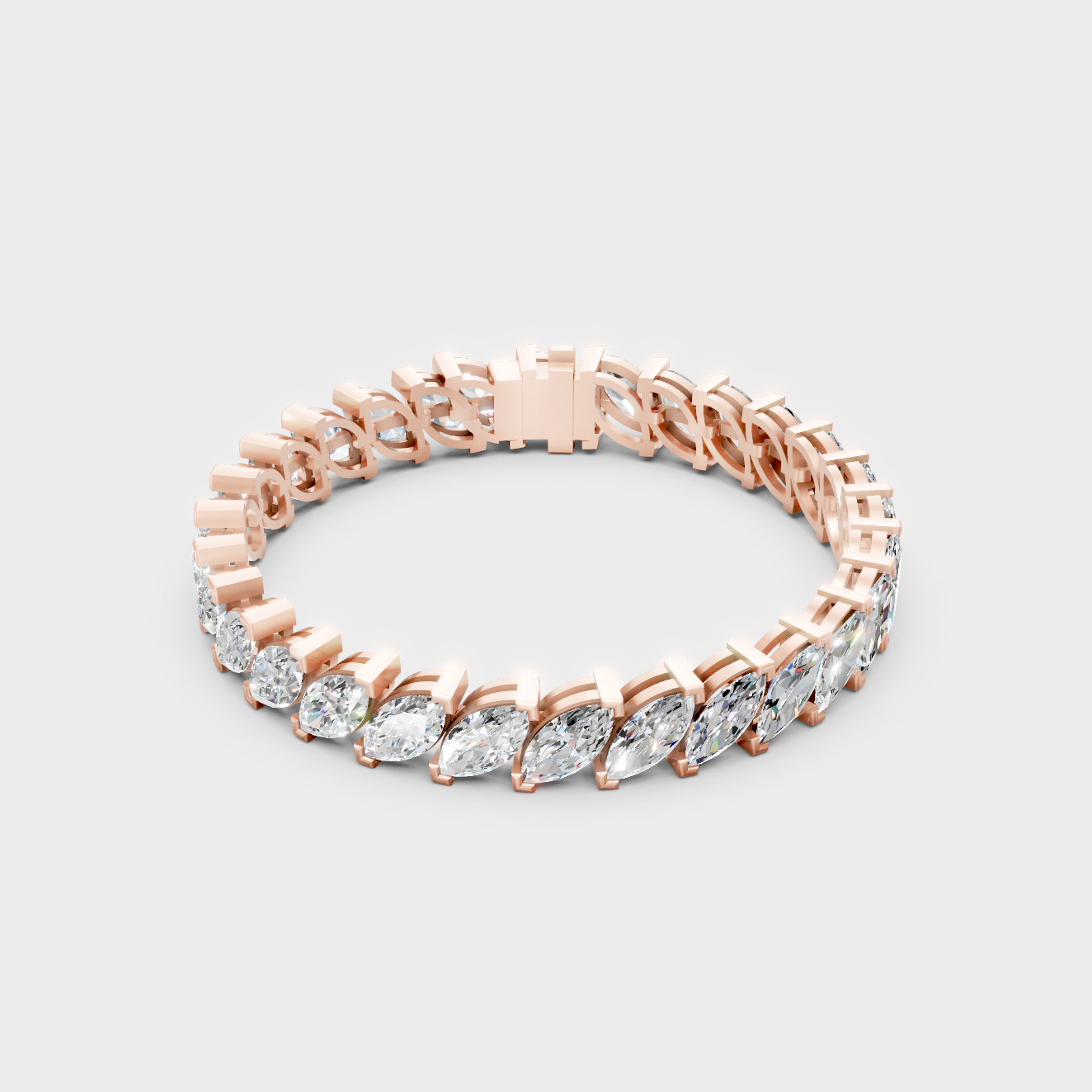 12.08ct Gold Lab-Grown Diamond Bracelet for Stunning Sparkle