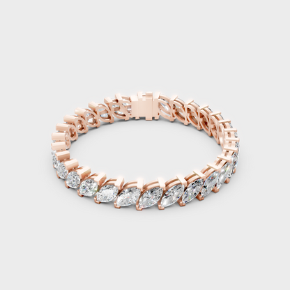 12.08ct Gold Lab-Grown Diamond Bracelet for Stunning Sparkle
