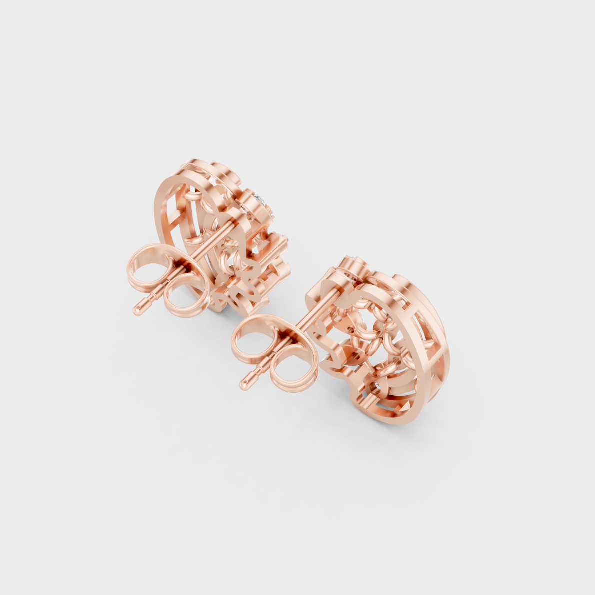 Blush Rose Gold Round Lab Diamond Studs For Sophisticated Sustainable Luxury
