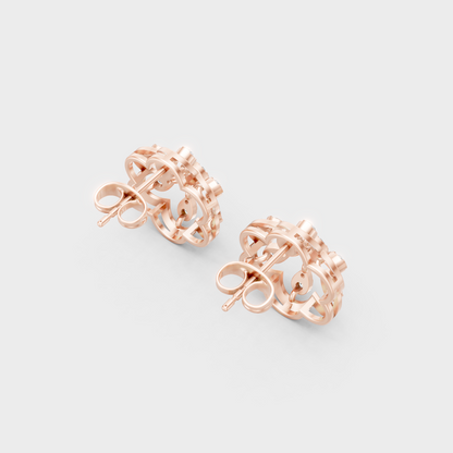  Blush Rose Gold Round Lab Diamond Studs For Sophisticated Sustainable Luxury