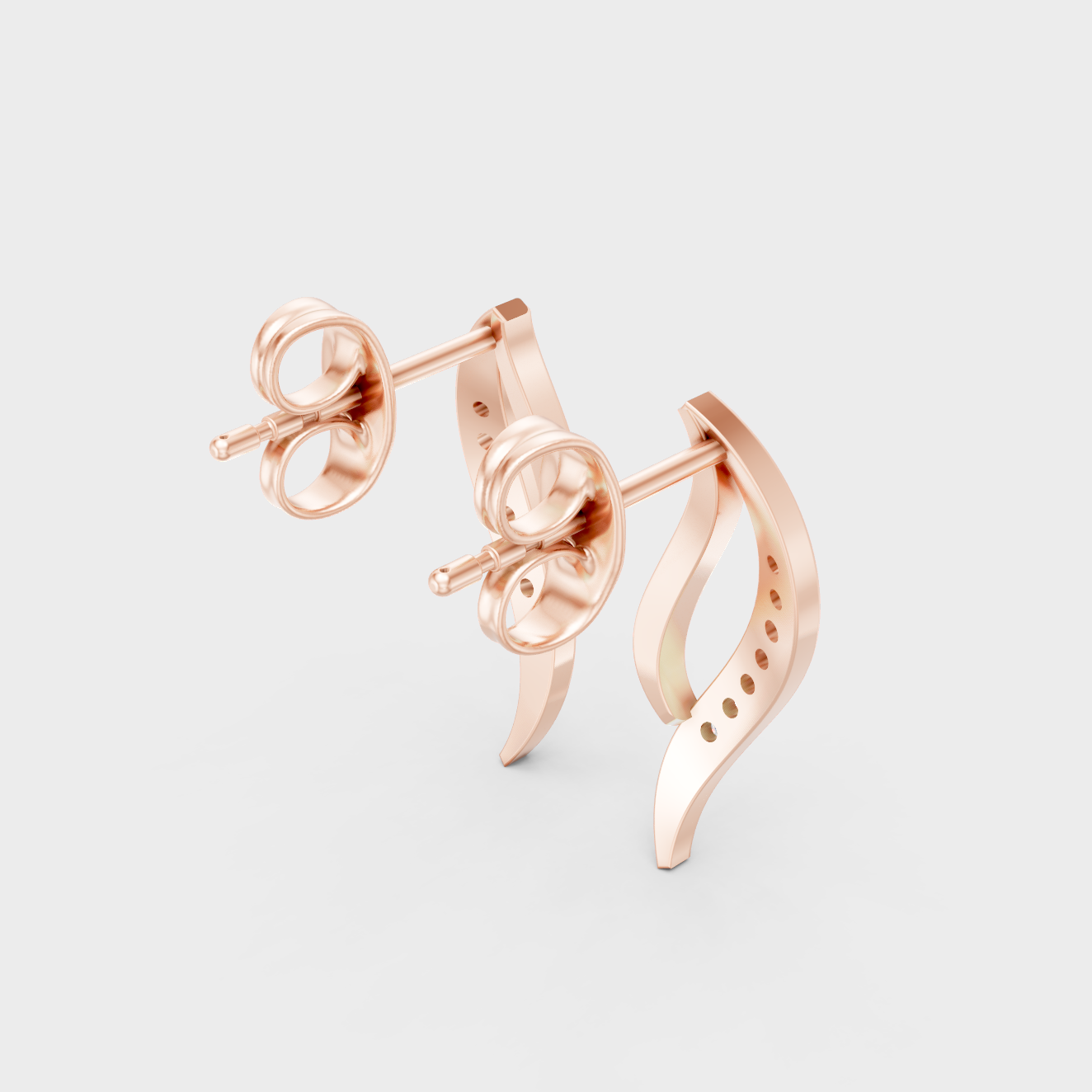 Blush Rose Gold Round Lab Diamond Studs For Sophisticated Sustainable Luxury