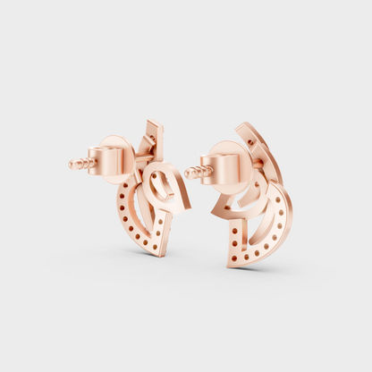 Blush Rose Gold Round Lab Diamond Studs For Sophisticated Sustainable Luxury