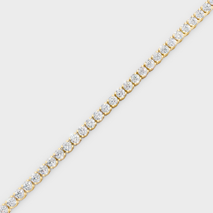7 Carat Round Cut Lab Grown Diamond Tennis Bracelet in