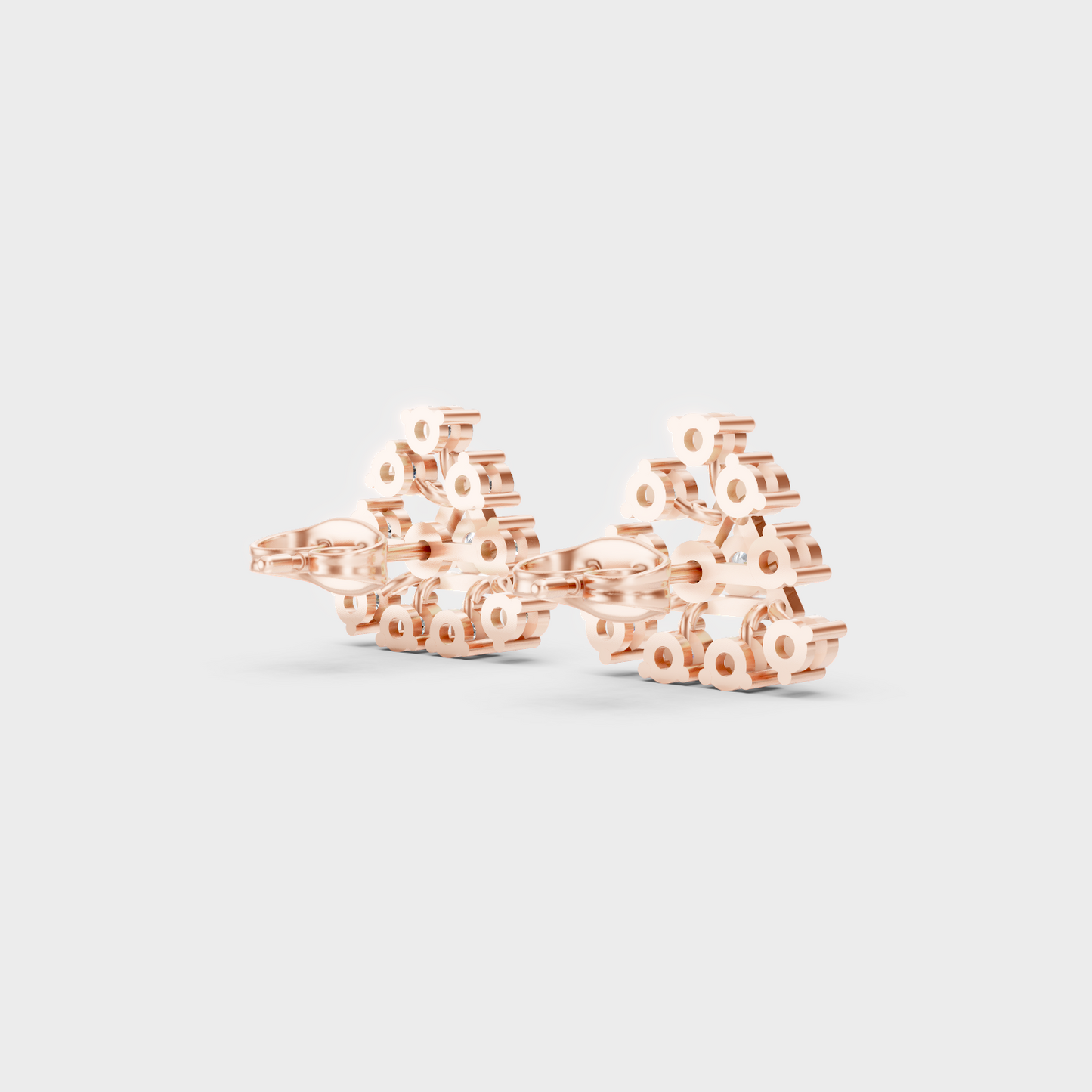 Blush Rose Gold Round Lab Diamond Studs For Sophisticated Sustainable Luxury