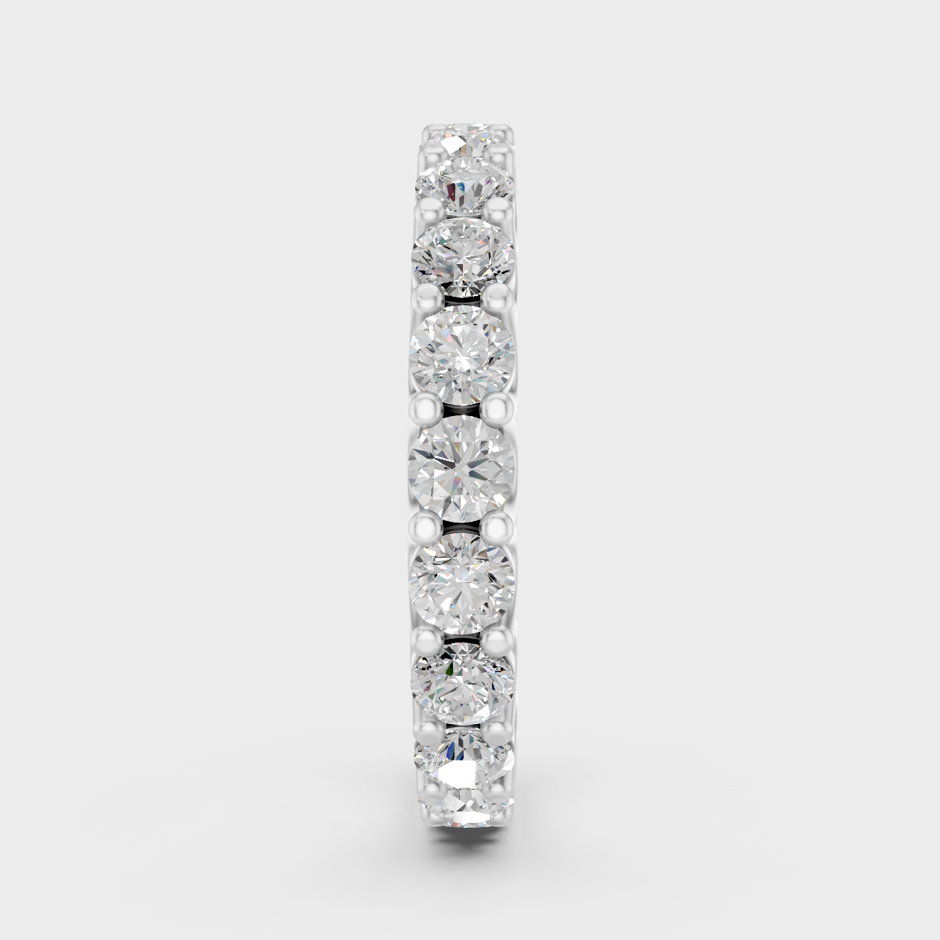 Premium Platinum Eternity Band With Brilliant Round Diamonds