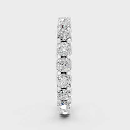 Premium Platinum Eternity Band With Brilliant Round Diamonds