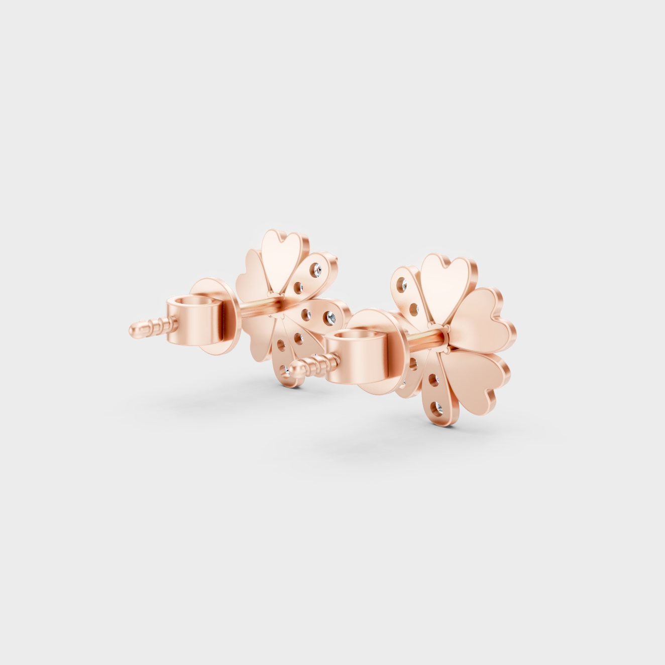Blush Rose Gold Round Lab Diamond Studs For Sophisticated Sustainable Luxury