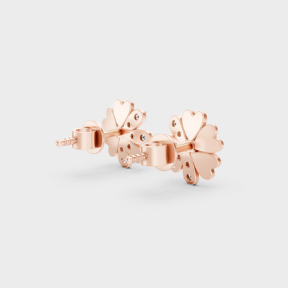 Blush Rose Gold Round Lab Diamond Studs For Sophisticated Sustainable Luxury