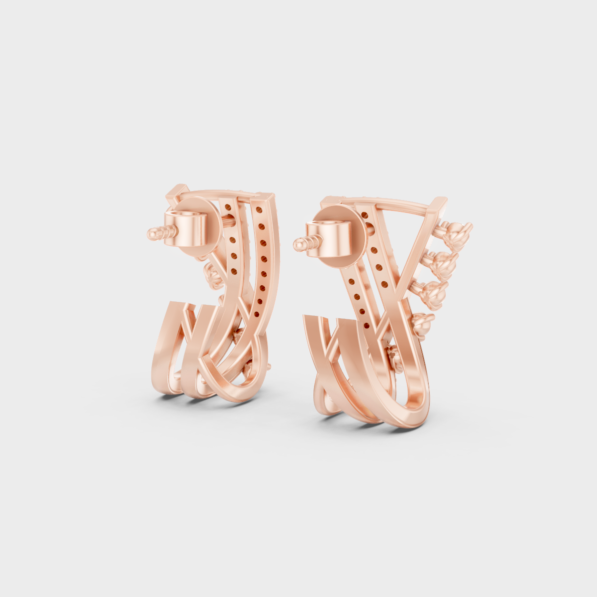 Blush Rose Gold Round Lab Diamond Studs For Sophisticated Sustainable Luxury