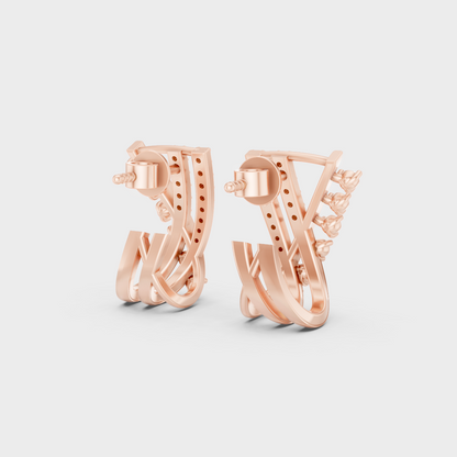 Blush Rose Gold Round Lab Diamond Studs For Sophisticated Sustainable Luxury