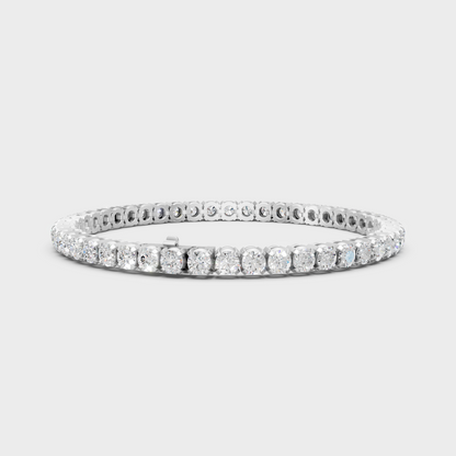 7 Carat Round Cut Lab Grown Diamond Tennis Bracelet in